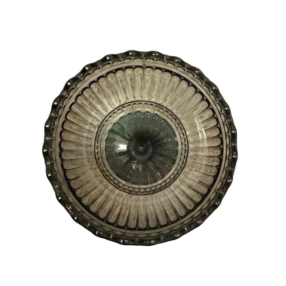 Iittala Marimekko Grey Maribowl on Foot 155mm Finland Glass Gothic Dessert Candy - Picture 3 of 4